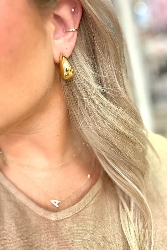 Gold Tear Drop Earring