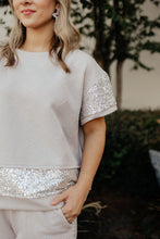 Sequin Trimmed Detail Set - Two Colors (Black and Oatmeal)