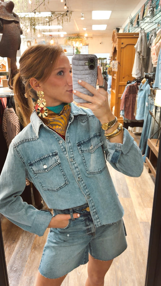 Posey Denim LS Top by Kut