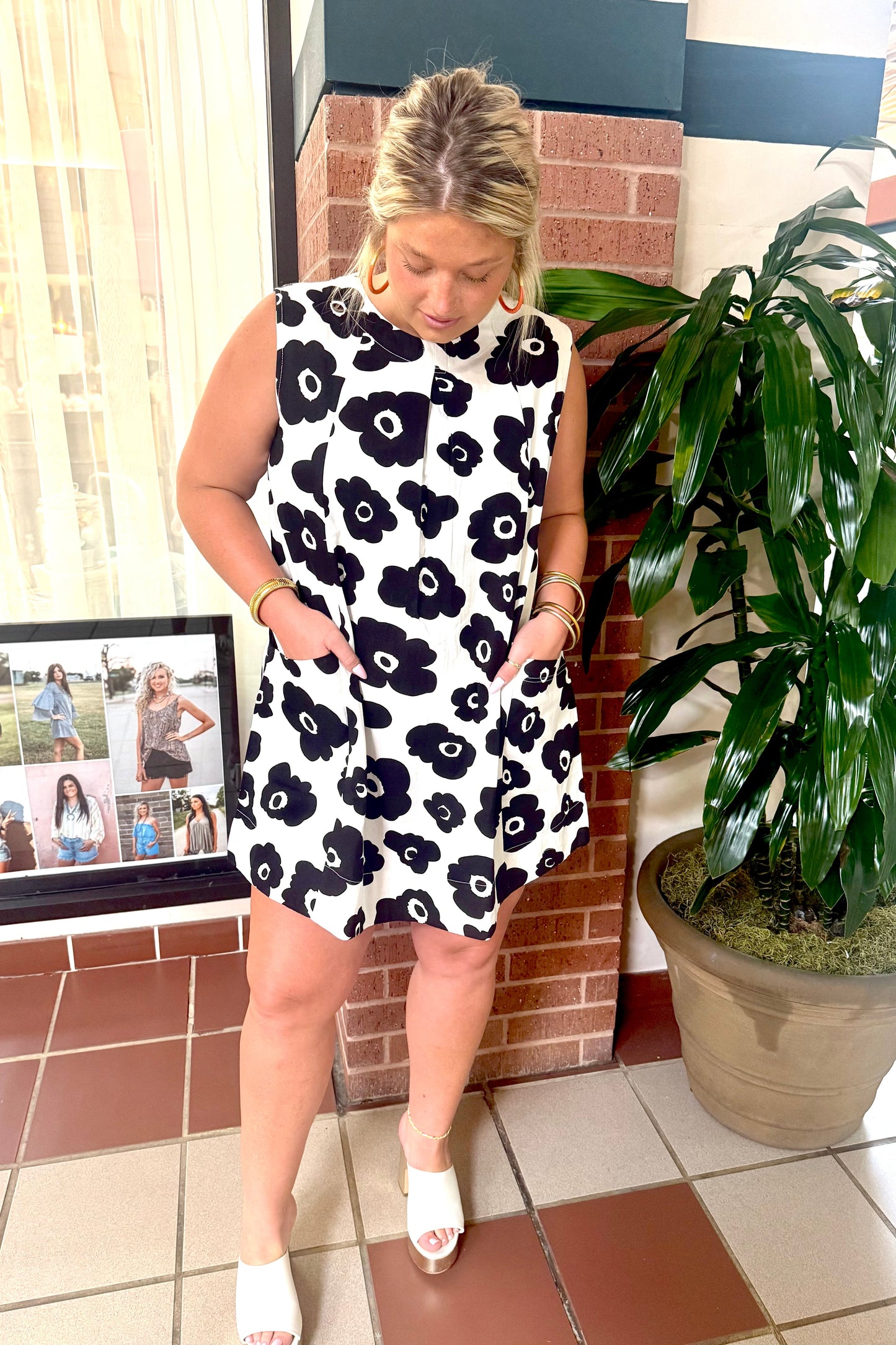 Pop Flowers Swing Sundress