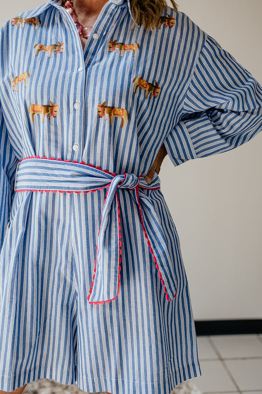 Blue Donkey Romper