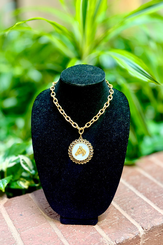 Vintage Horse Necklace by Yochi