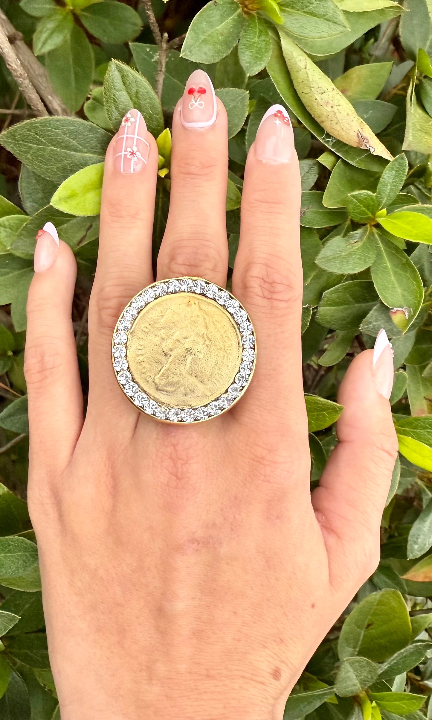 Bejeweled Coin Ring by Yochi