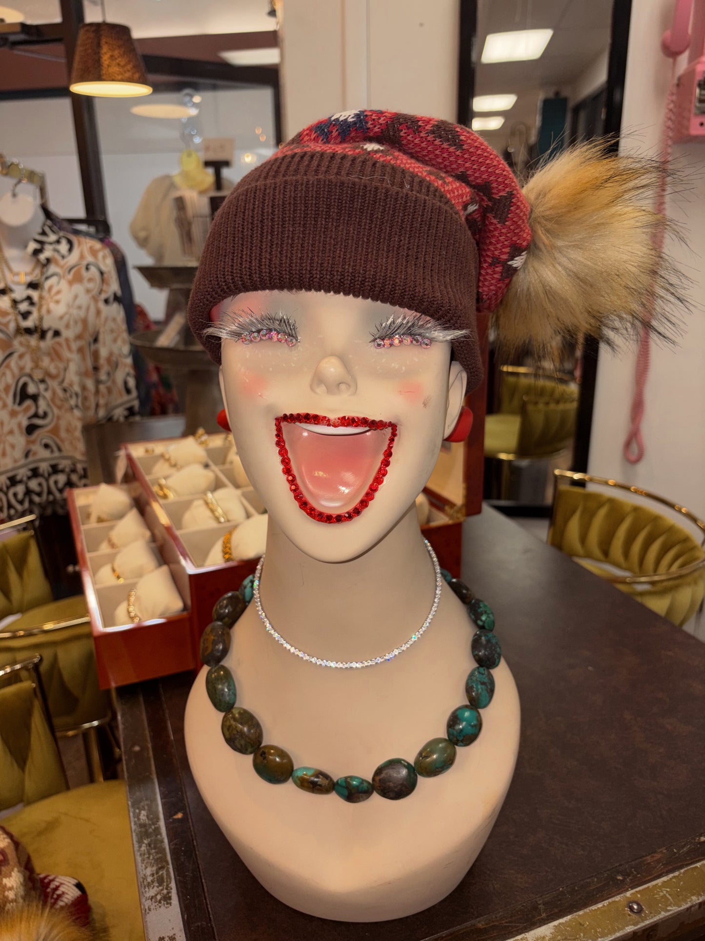 Pom-Pom Knit Ski Hats