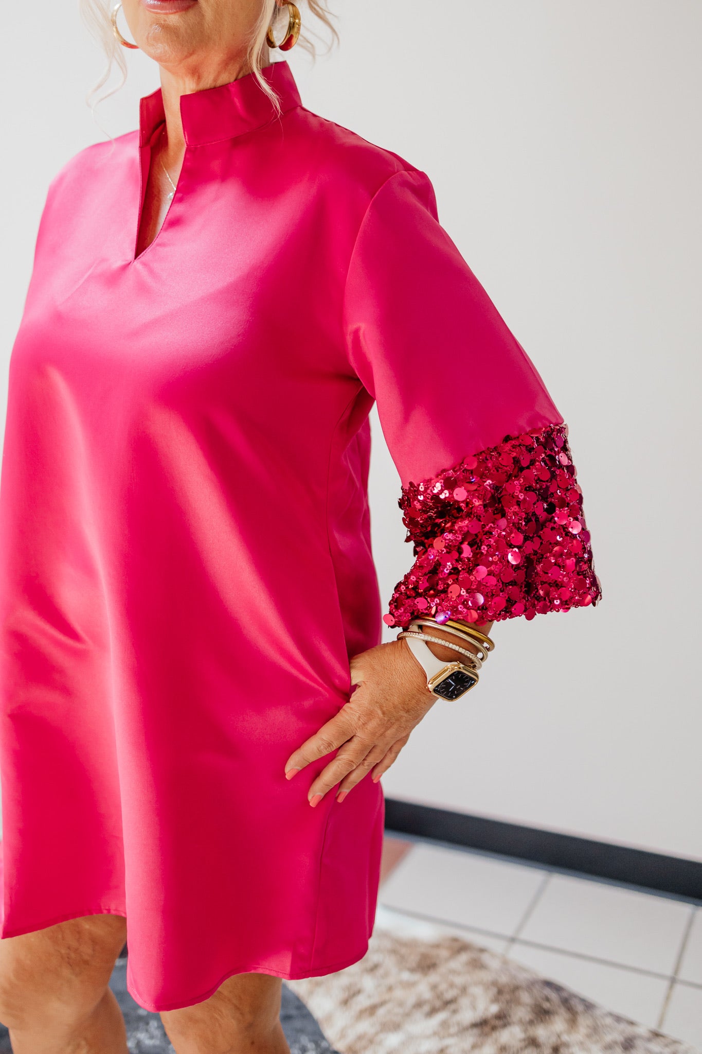 Fuschia Pink Sparkle Dress