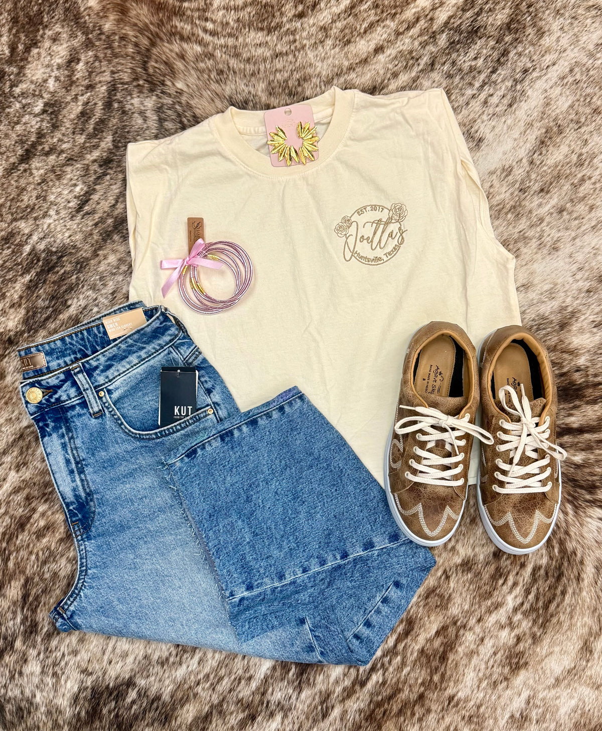 Joetta's Embroidered Muscle Tank