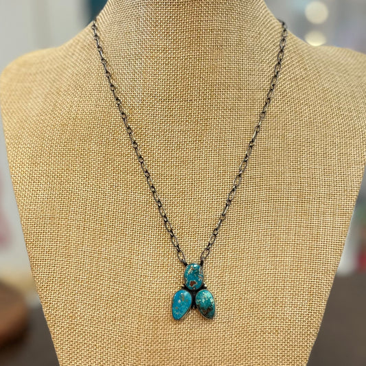 3-Stone Turquoise Necklace