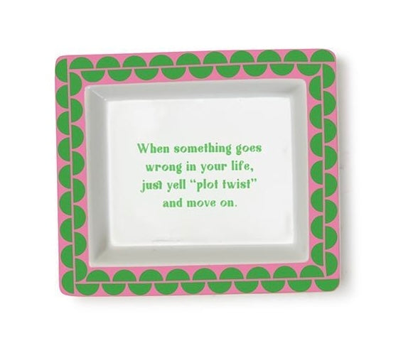 Sassy Wise Saying Porcelain Trinket Tray