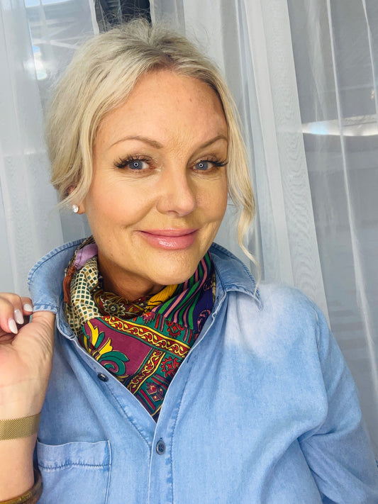 Patchwork Silk Scarf