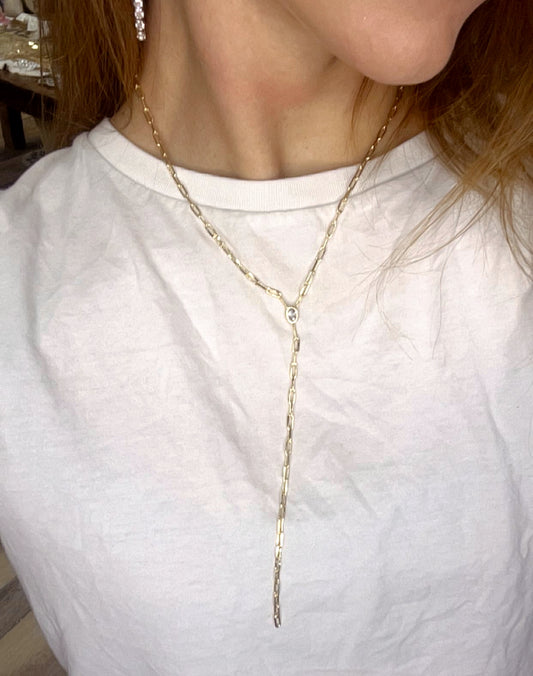 Crystal Lariat Necklace