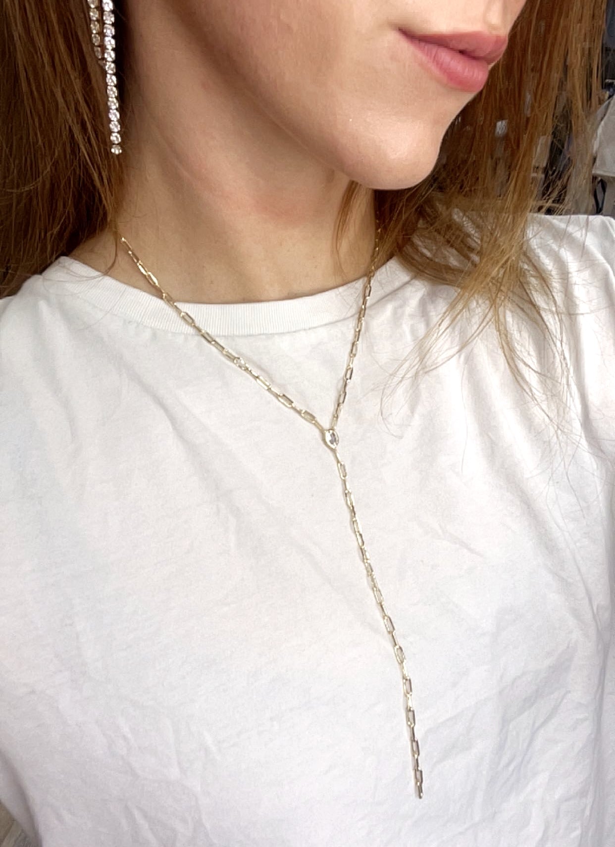 Crystal Lariat Necklace