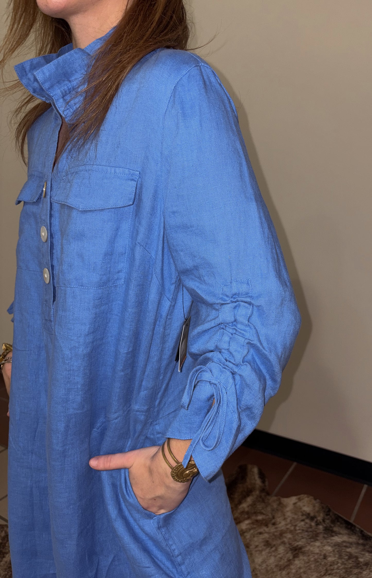 "Away From Home" Linen Dress