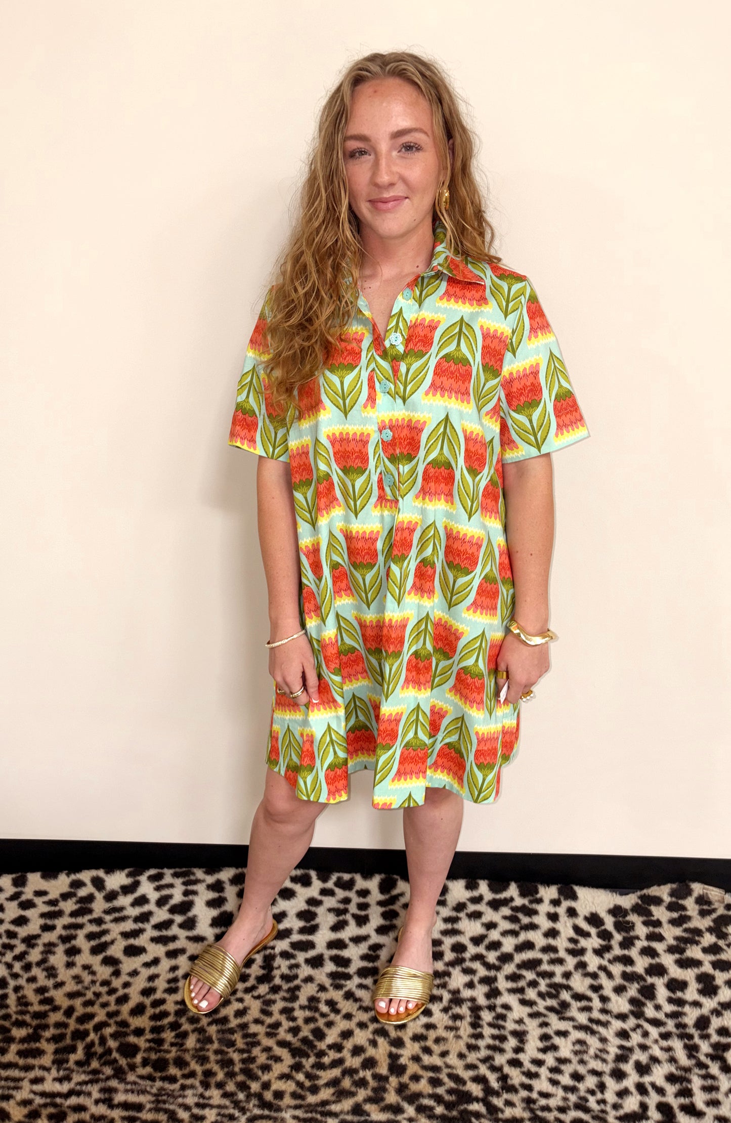 Swing Floral Shirt Dress