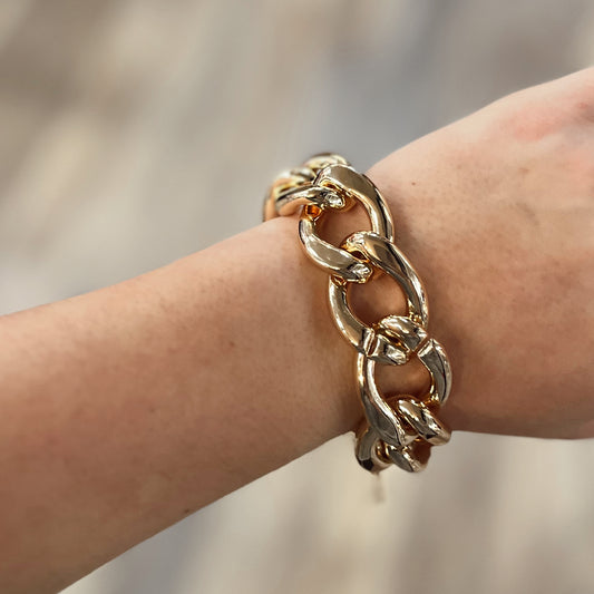 Chunky Gold Chain Link Bracelet