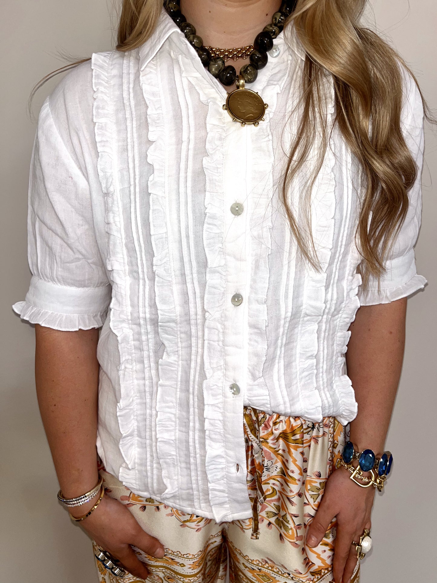 Tuxedo Gauze Shirt