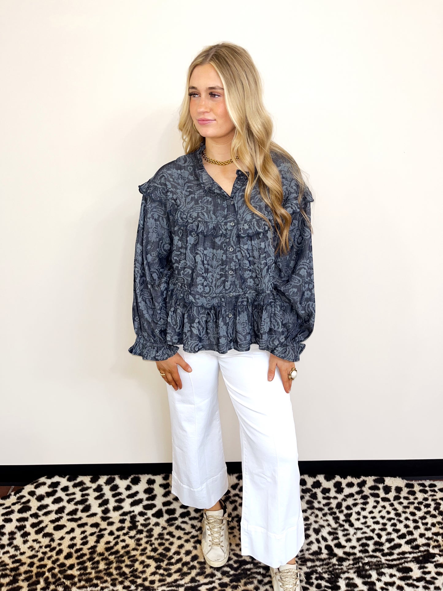 Scalloped Tiered Top by Ivy Jane
