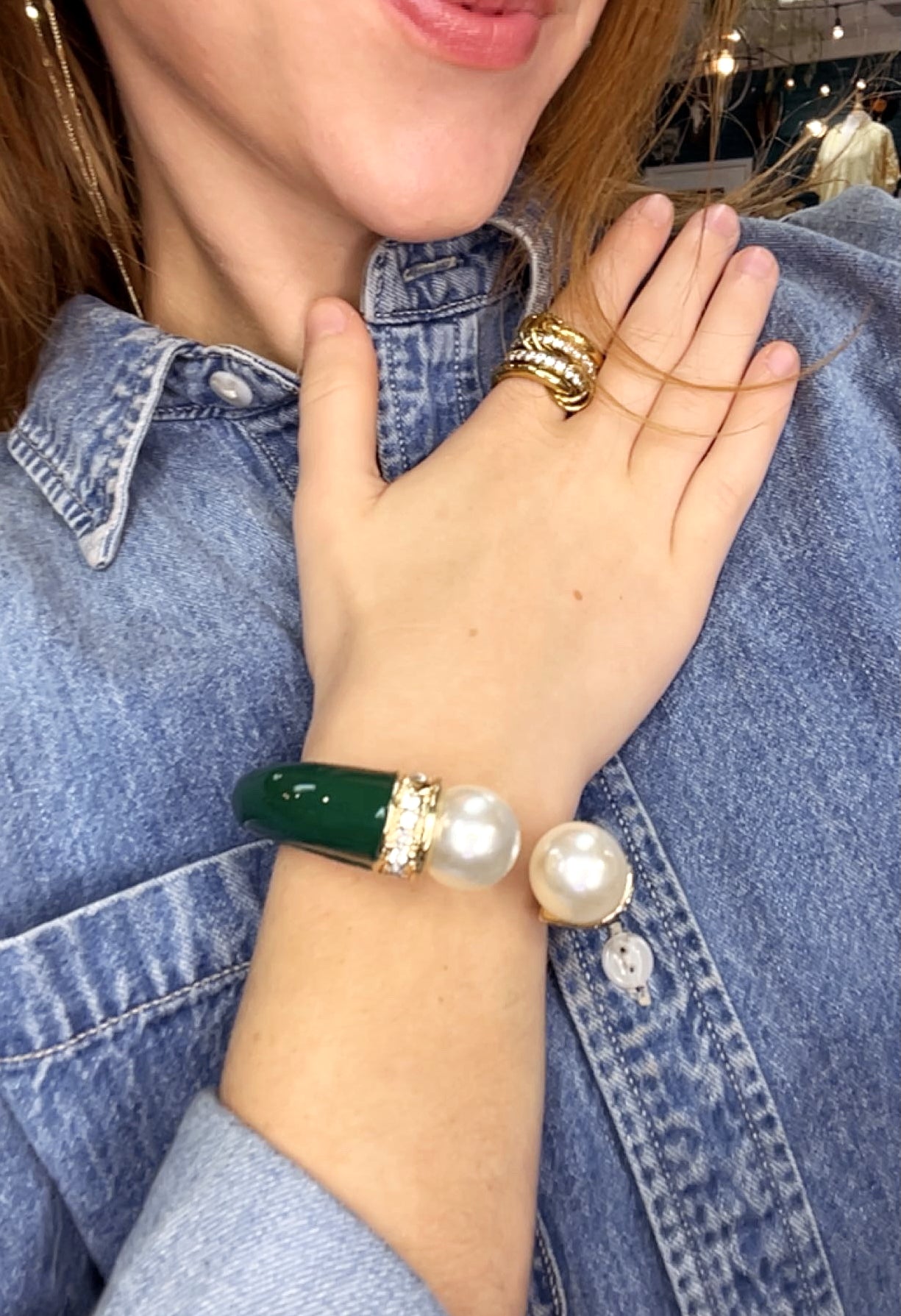 Fun Colored Pearl Pearl Cuff