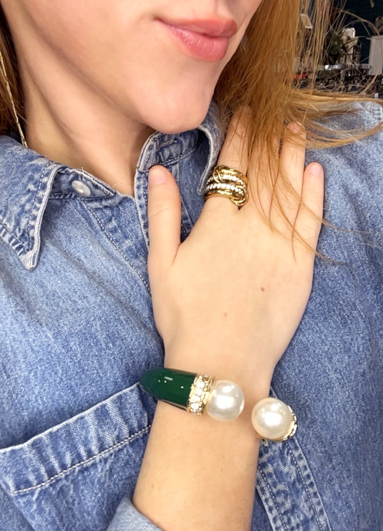 Fun Colored Pearl Pearl Cuff