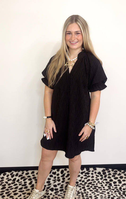Black Ruffled Dress