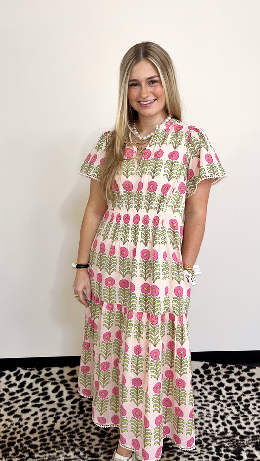 Rows of Flowers Dress by Uncle Frank