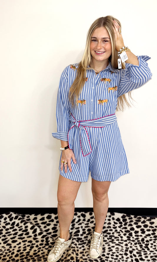 Blue Donkey Romper