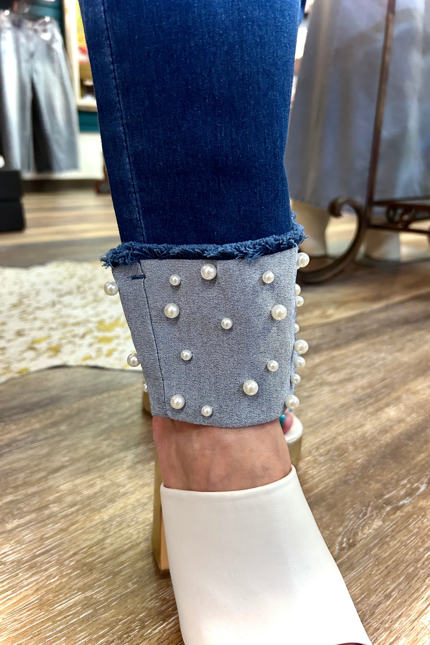 The Lulu B Pearl Cuff Jean