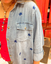 "Stars Over Texas" Denim Button Up