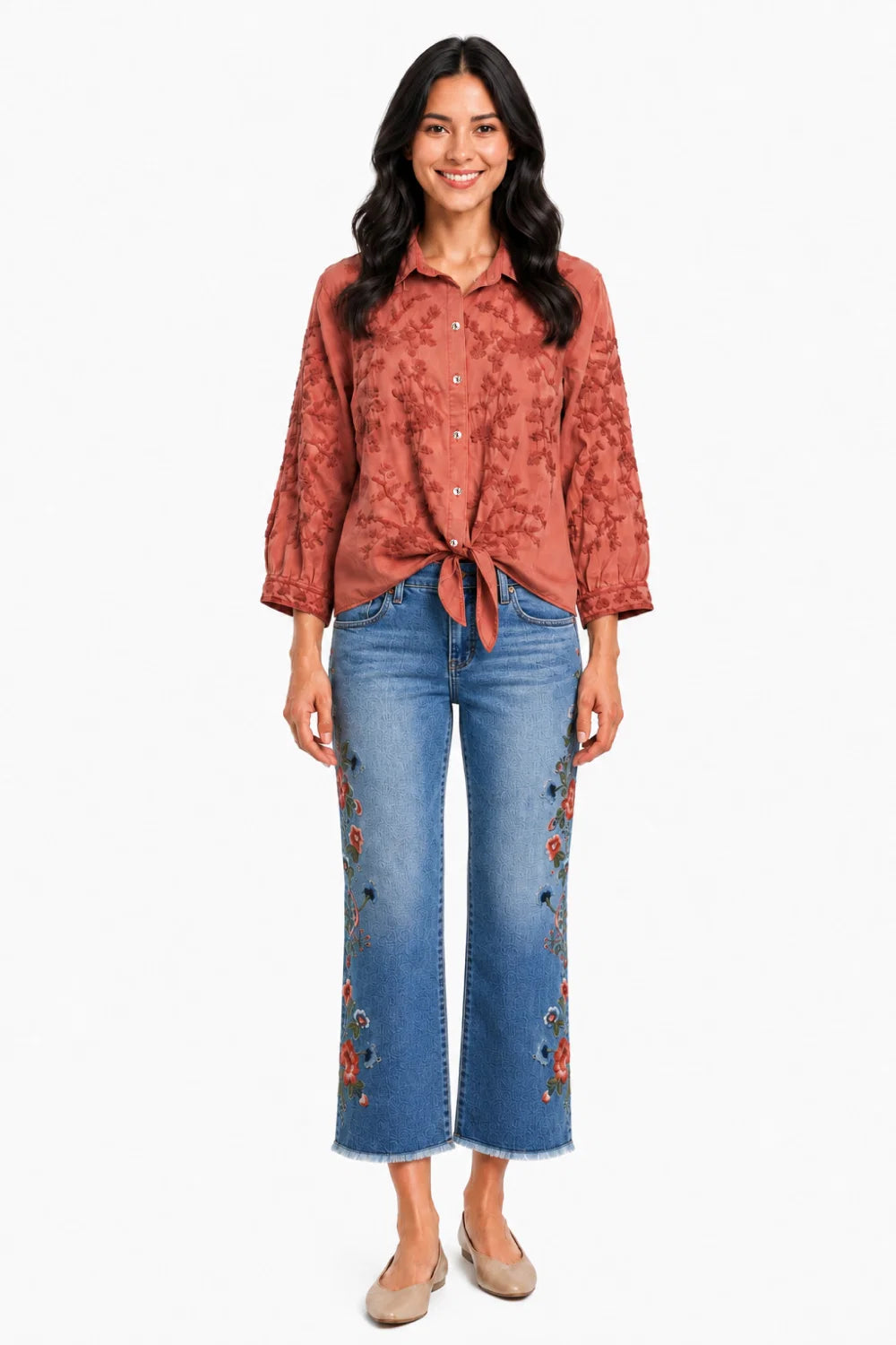 Denim Embd Jean -John Mark