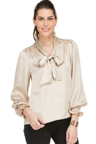 Champagne Tie Blouse
