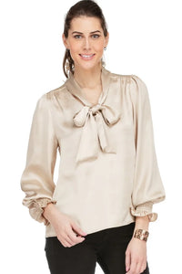 Champagne Tie Blouse