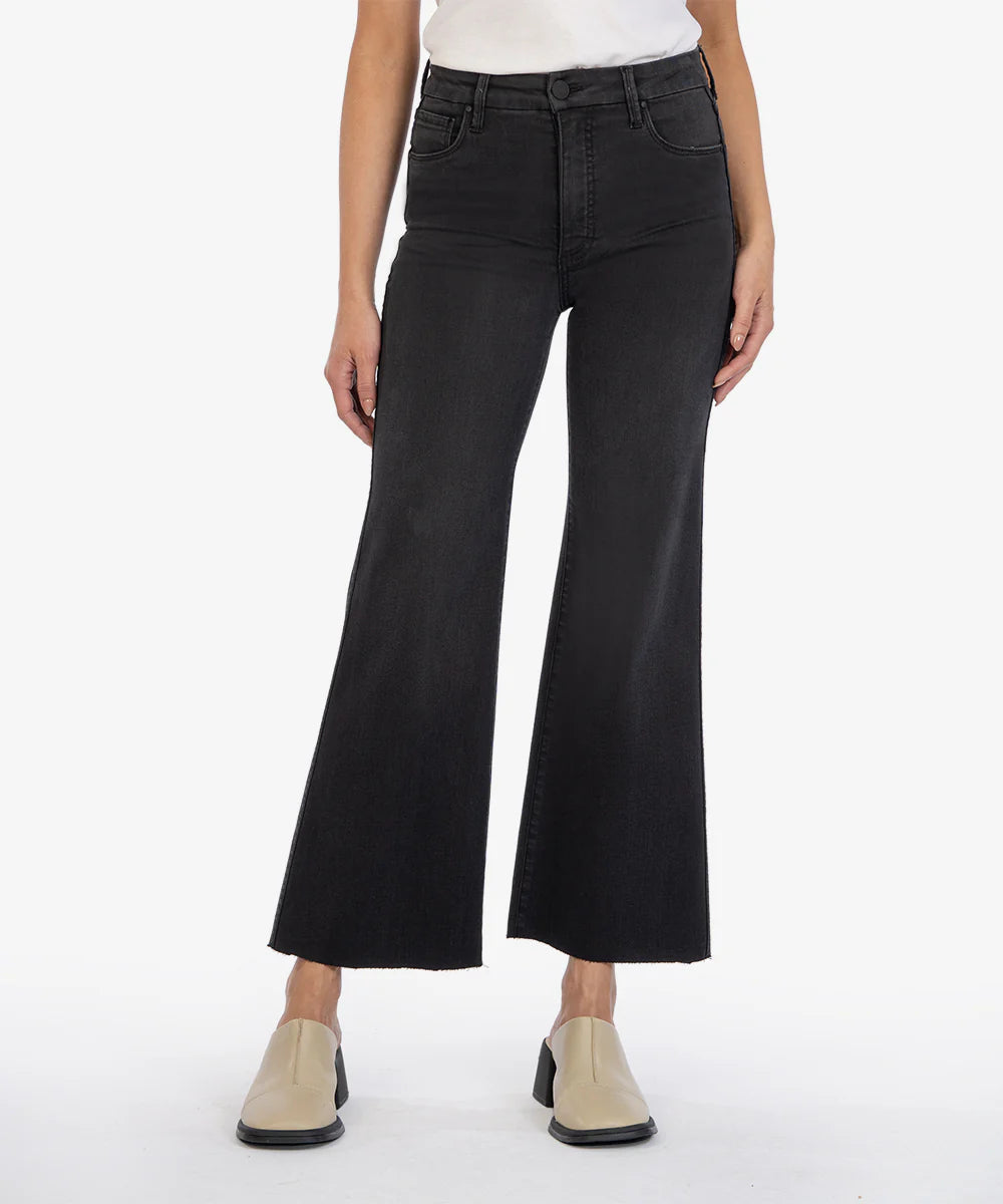 Meg Black High Rise Fab AB Wide Leg Jean