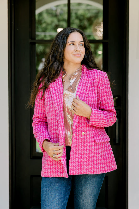 Hot Pink Blazer by Layerz
