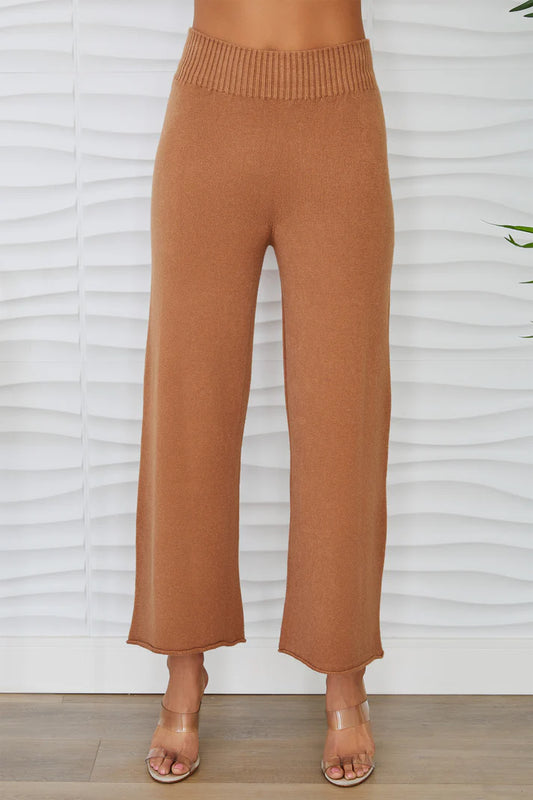 Crop Knit Flare Cozy Pant