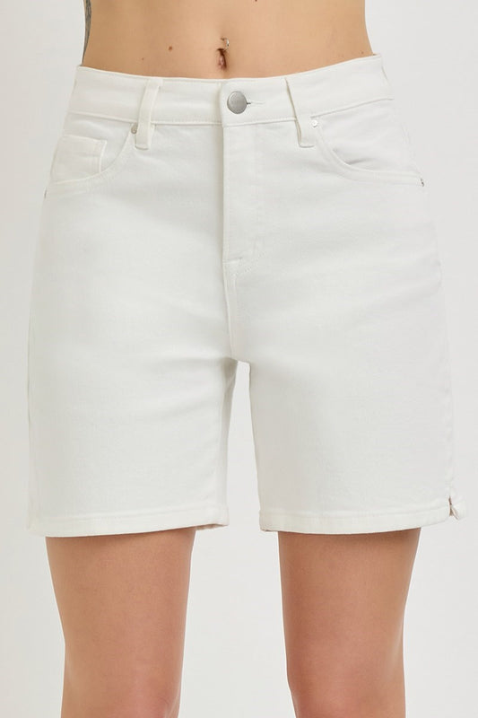 White Risen Shorts