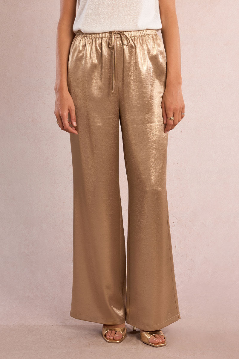 Gold Metallic Tank and Pants Set