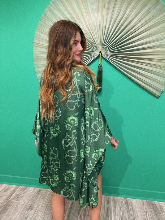 Emerald Swirl - Short Caftan/Tunic