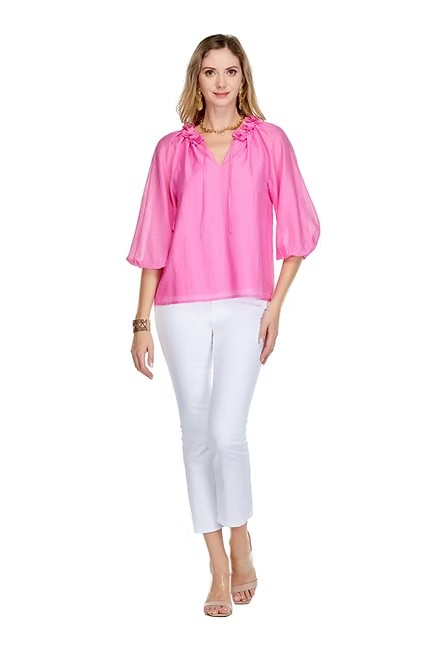 Dimensional Flowers Blouse