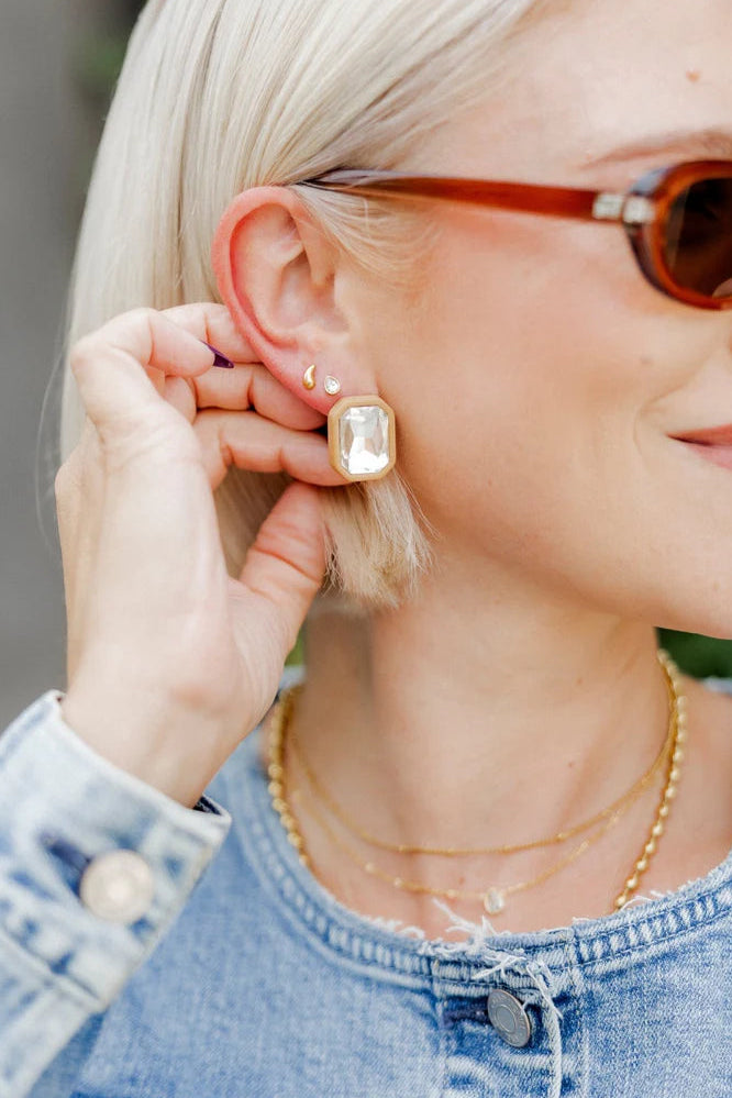 Eva Statement Earrings - Brown