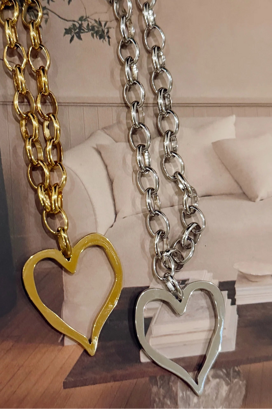 Large Open Heart Necklace