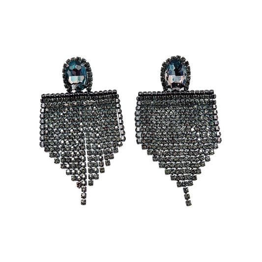Bedazzled Black Earrings