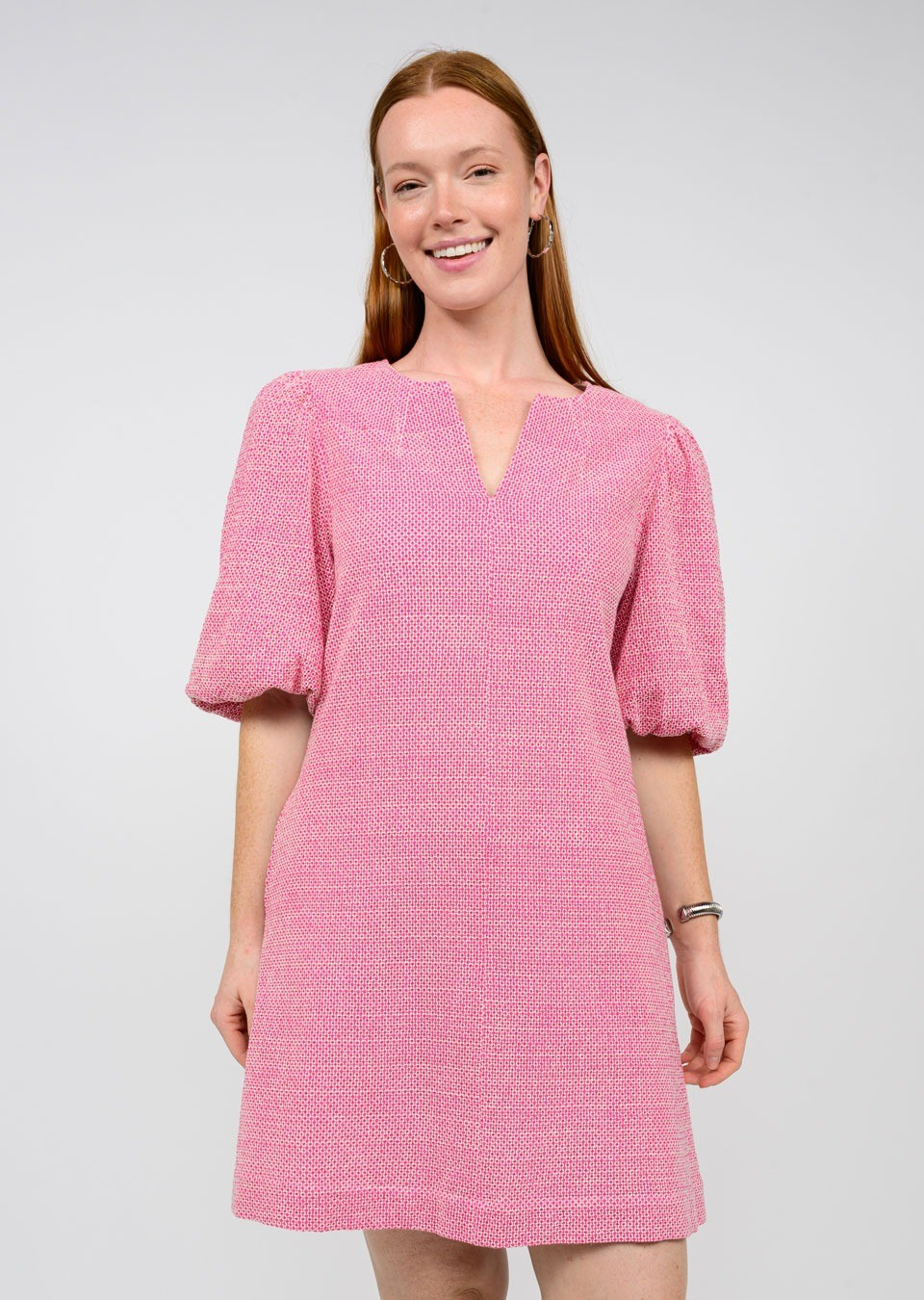 Pink Eyelet Bow Back Dress- Uncle Frank