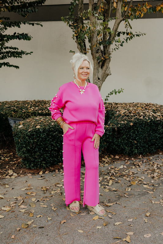 Fuschia Pink Pearl Set