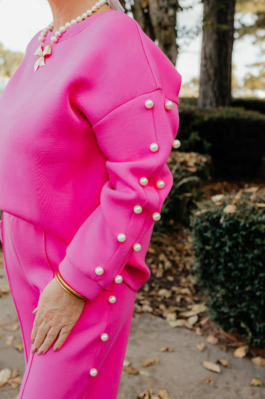 Fuschia Pink Pearl Set