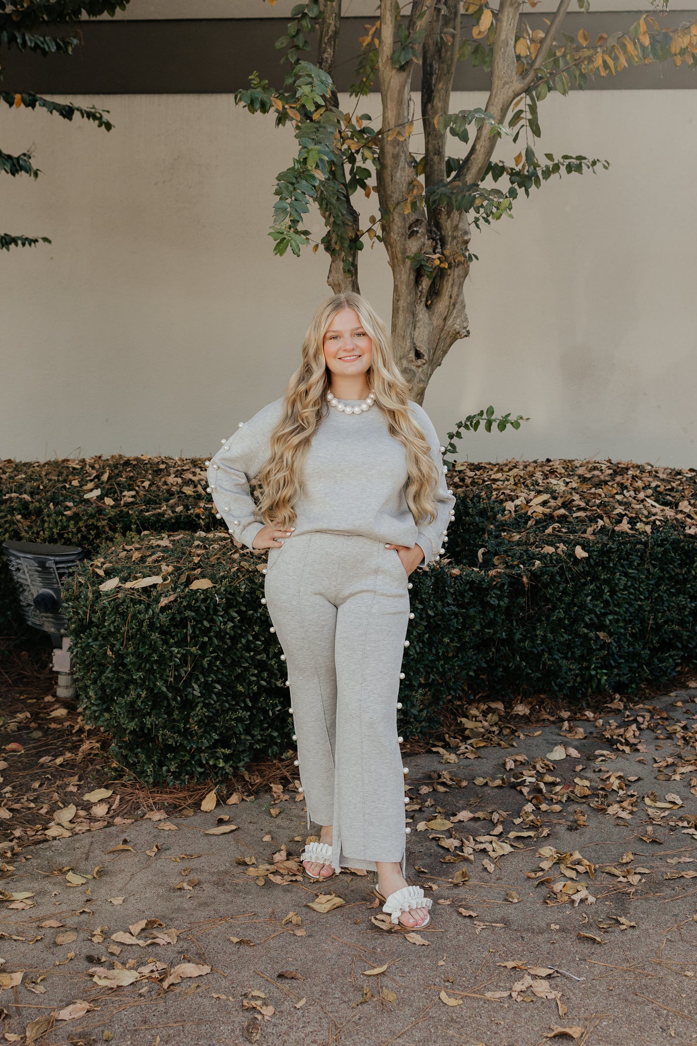 Heather Grey Pearl Set- joh