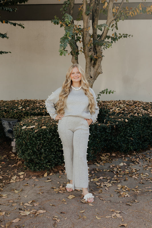 Heather Grey Pearl Set- joh