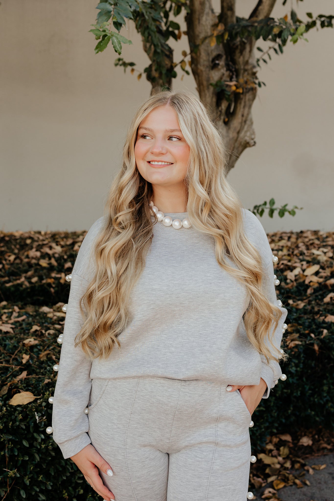 Heather Grey Pearl Set- joh