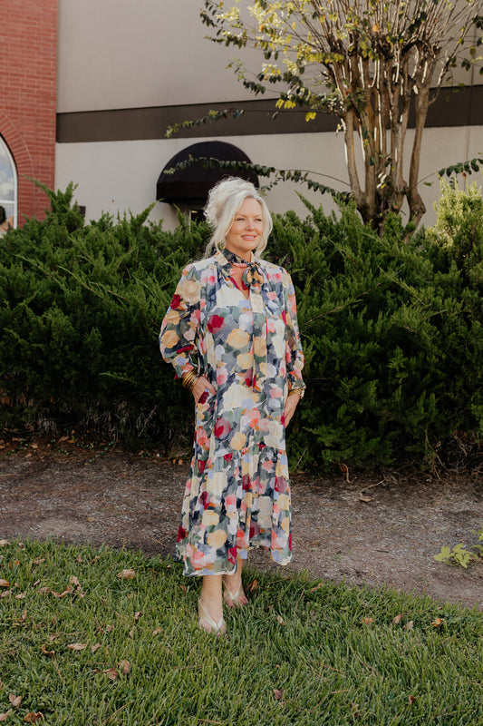 Water Color Print Maxi