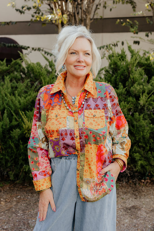 Patchwork Camp Shirt by Ivy Jane