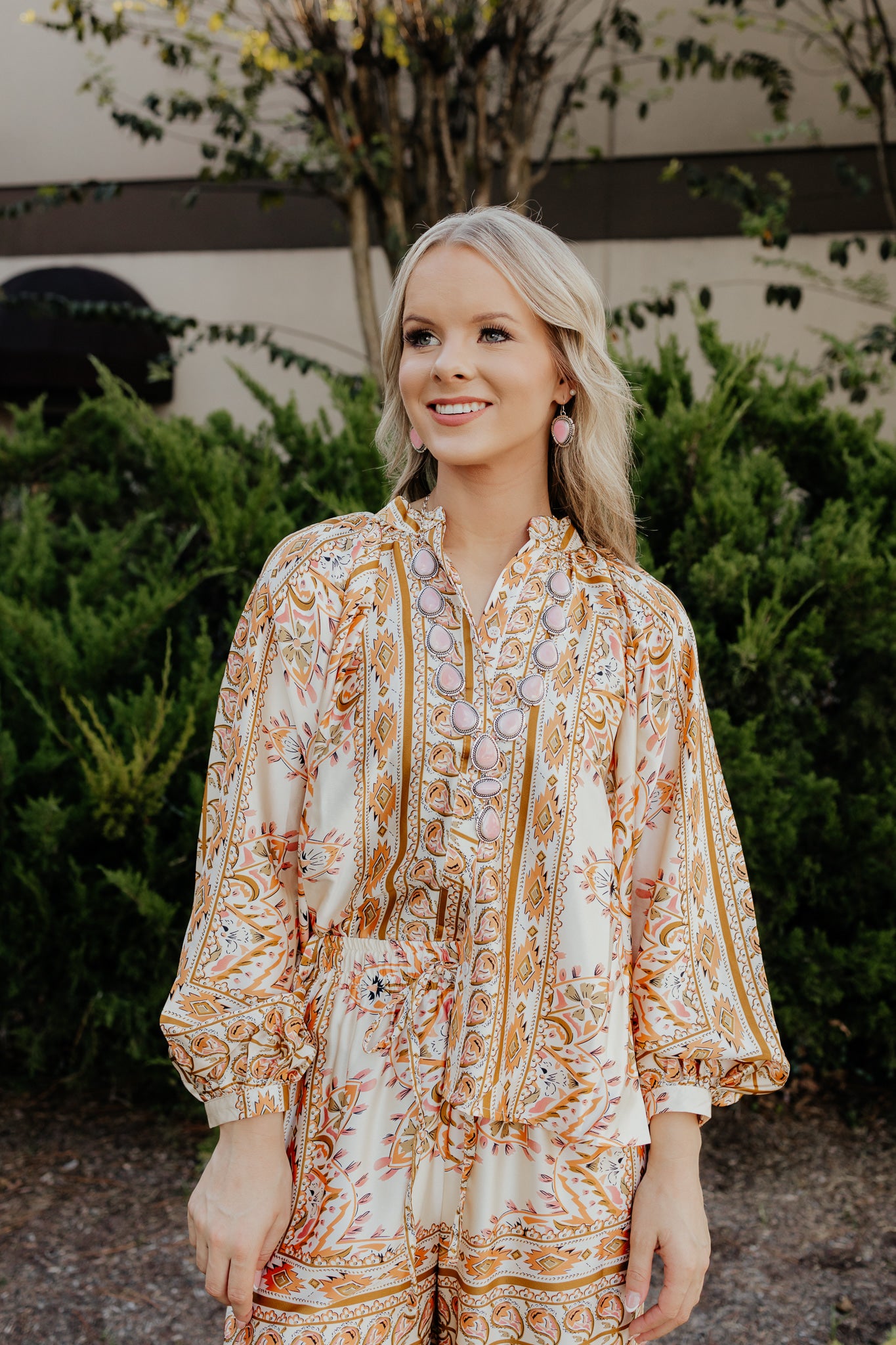 Scarf Print Blouse
