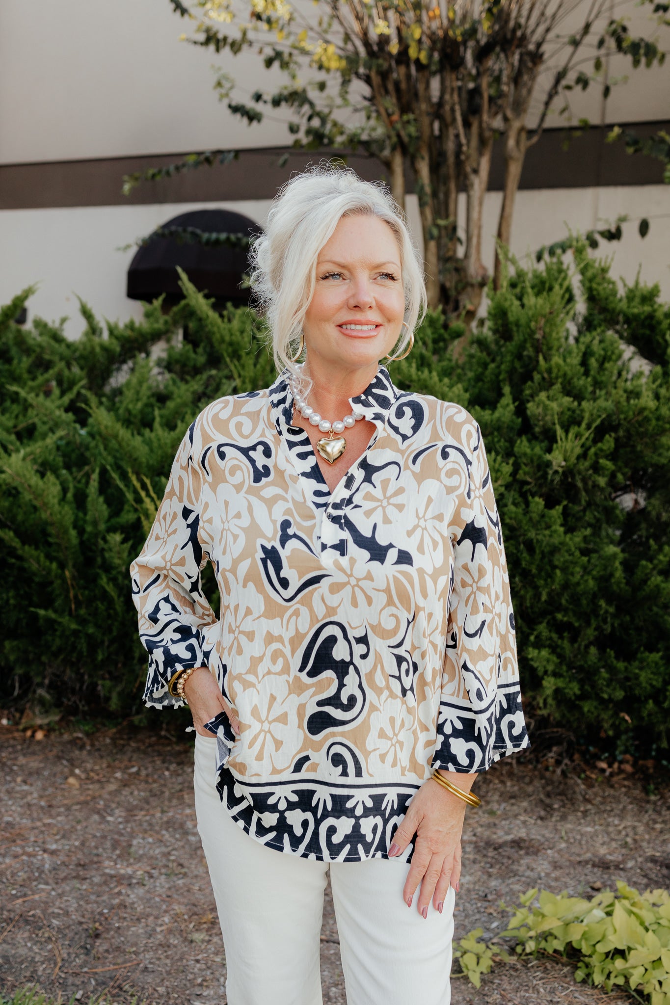 Ethnic Border Placket Tunic